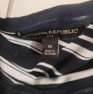 Banana Republic Striped Navy Maxi Dress